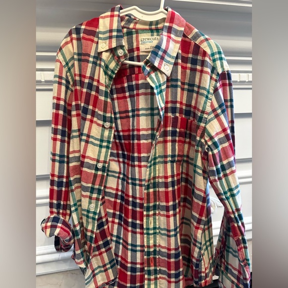 Crewcuts button down plaid shirt size 8 - Picture 1 of 3